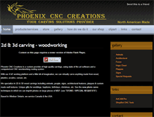 Tablet Screenshot of phoenixcnccreations.com